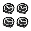 Pikkukuva 4 / 6: 4 kpl - Mazda Pyörän Navan Kapselit / Pyörän Navan Embleemit - Auto 6 65 57mm - Svart