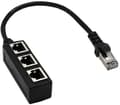 Netværksadapterkabel 1 til 3 porte Ethernet - Splitter til Ethernet En-til-Tre Forlængelse [db]