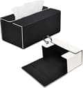 Rectangular PU Leather Tissue Holder, Reversible for Kleenex, Wiper Dispenser for Car, Bathroom, Office, Home Decor