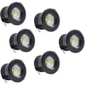 6-pack Svarta Mini LED Infällda Taklampor, 3W, Varmvitt