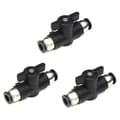 6 mm Push Connect kulventil, 6 mm luftflödeskontrollventil, snabbkopplingsventil, rörkopplingar, 3-pack
