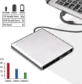 Miniatyrbillede 4 af 5: Ekstern Blu Ray DVD-drev 3D, USB 3.0 og Type-C Blu-ray CD DVD-læser Slim Optisk Bærbar Blu-ray D