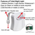 Miniatyrbild 4 av 4: Waterproof Toilet Night Light, 8 Colors Changing, Automatic Sensor Kit