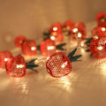 Miniatyrbillede 1 af 5: 10 LED Æble Lys Kæde Metal Mesh Batteridrevet Fairy Lys