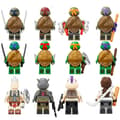 8 kpl Teenage Mutant Ninja Turtles -rakennuspalikkahahmoa, lelu, joulu