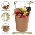 Miniatyrbilde 3 av 5: 50 stk 414 ml Kraft Charcuterie-kopper med 200 pinner (2 typer)