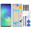 TFT LCD Screen for Samsung Galaxy S10+ SM-G975 Digitizer Complete Unit with Frame, Does Not Support Fingerprint Identification Silver Silver