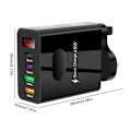 Miniatyrbild 2 av 8: Mobilladdare Multi Laddningshuvud SVART EU-KONTAKT EU-KONTAKT Svart Black EU Plug-EU Plug