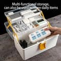 Small 2-Compartment Fishing Box, Hardware Organizer, Portable Multifunctional Storage Box for Snacks, Screws, Nuts, Bait Box A