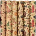 Julklappspapper, 12 ark julklappspapper, Kraftpapper för julklappar, Återvunnet kraftpapper för julklappar 70x50CM