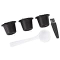 Miniatyrbilde 1 av 7: 3 stk Gjenbrukbare Kaffekapsler Filter Påfyllbare Kapsler Kopp Passer til Nespress (Svart)