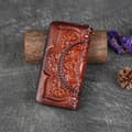 Miniatyrbild 1 av 5: Vintage Leather Wallet with Zipper - Brown