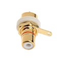 Miniatyrbillede 4 af 5: 2 stk. CMC Guldbelagt Kobber RCA Hun Connector Panelmontering Chassis Connector