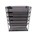 Simple Home Goods 6-lags vægmonteret arkivbakke-organizer, sort