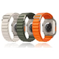 Miniatyrbillede 1 af 3: Nylon Loop Urrem til Apple Watch Ultra 9/8/7/6/SE/5 38/40/41mm Orange + Grøn + Stjerneskær 38/40/41mm