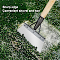 Miniatyrbilde 3 av 5: Multifunksjonell rengjøringsspade jordrengjøring tykk rengjøring flat spade for hage gårdsplass brukBY 27cm