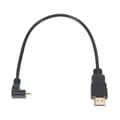 Miniatyrbillede 1 af 5: 30 cm Micro-HDMI vinkelhan til HDMI han (90 grader) - Understøtter 4k (type B)