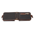 Miniatyrbillede 3 af 8: Multifunktionel Wallet Case med Kortlommer til Z Flip 3 Foldbar Telefon Læder Case Mobiltelefontilbehør Brun