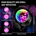 Miniatyrbild 3 av 5: [2-pack] Disco Ball DJ Party Lights Sound Activated with Remote Control Strobe Lamp 7 Modes Stage Light