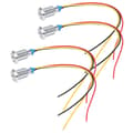 Miniatyrbild 2 av 5: 4 Set Pre-Wired Round LEDs Waterproof 2-Color Indicators Common Cathode 10mm 3-6V (Red and Yellow)