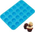 1-pack Mini Silicone Muffin Pan with 24 Cups for Mini Muffins or Cakes, Oven Safe by