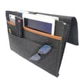 1 pc (black, approx. 34*25*9cm) Bedside Caddy, Bed Storage Pocket Fabric Hanging Bag for Remote Control, Tablet, Cable