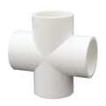 Pikkukuva 1 / 4: 10 kpl PVC 4-suuntaisia risteyksiä kasvihuonekehysten ja huonekaluliitosten rakentamiseen 20 mm [kk]