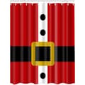 Julduschdraperi 180 * 180cm 3D-tryckt set Tyg Duschdraperi Jultomte Semesterpresent Julgran Ren Anpassad