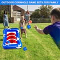 Miniatyrbilde 3 av 5: Oppblåsbart Cornhole-sett for basseng, kasteleker for barn, voksne, utendørs strandleker