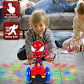 Miniatyrbillede 4 af 5: Superhelte 360 Graders Rotationsrobot Legetøj Spiderman Actionfigurer Elektrisk Bil & Dukke Interaktiv Belysning & Lydlegetøj Drenge Piger Gave