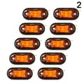 10 stk LED-varsellys Oval LED-sidemarkeringslys Gul Yellow