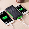 Miniatyrbillede 3 af 5: Eksternt batteri hurtig opladning mobil strøm genopladelig solcelleoplader bælte lommelygte mobil strøm rødt logo 20000 ma reel 4000 ma