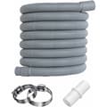Washing Machine Drain Hose, 2m Extension with Clamp - Dishwasher Drain Hose - Extendable Drain Hose, Drain Hose Extension.