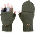 Vinterhandskar fingerlösa flip-handskar förtjockade stickade kashmirhandskar vantar