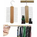 Slipsförvaring - Bokträ - 20 slipsar, 2-pack