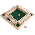 Miniatyrbild 1 av 4: Deluxe 4-spelare Shut The Box Träbräde Spel Klassiskt Tärningsspel
