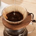 Miniatyrbild 5 av 5: Creative Walnut Coffee Filter Holder Coffee Filter Cup with Wooden Stand Solid Wood Coffee Funnel Holder