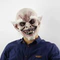 White-faced Old Demon Halloween Horror Devil Mask White Hairy Ghost Haunted House Dress Up Props Set