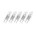 G4 Halogen Bulbs 5-pack 10W 12V Warm White 2700K 130lm for Home Office Restaurant Lighting Clear