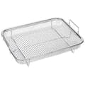 1 ugnsform, grillkorg i rostfritt stål, non-stick nät, brickgaller