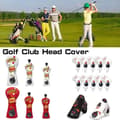 Miniatyrbilde 8 av 8: Golfkøllehodebeskytter Golf Trebeskytter HVIT L-TYPE L-TYPE Hvit L-Type-L-Type White L-Type-L-Type