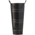 Large Capacity Iron Umbrella Stand with Drip Tray for Entryway, Hallway, Home, Black 25.5 cm