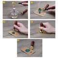 Miniatyrbillede 2 af 5: Voksske med træhåndtag til seglstempler til voksseglstempler