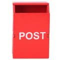 1 pc Miniature Mailbox Mini House Mailbox Decorative Mailbox Model Decor OF Red 5.00X3.50X1.60CM