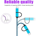 Miniatyrbilde 5 av 5: USB Type C-kabel 5-pakning 1,8 meter USB C 2-i-1-kabel [Micro USB og Type C]