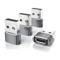 Miniatyrbillede 1 af 5: 4-pak USB til USB-C-adapter, hun Type-C til han A biloplader kompatibel med iPhone[JUN]