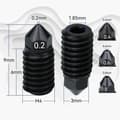 Miniatyrbillede 2 af 5: Til Bambu Dyser, Opgraderet til 500 Højtemperatur Slidstærke og Aftagelige til A1Mini 3D-printer