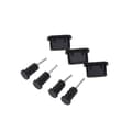 Pikkukuva 2 / 2: 10 paria USB Type C pölysuojatulppa silikoninen porttisuojus (musta)