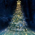 317 LED Christmas Tree Light Garland, 32 cm Diameter Star Light Curtain