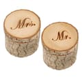 2 st Mr & Mrs ringask, bröllopsringask, bröllopsring i trä